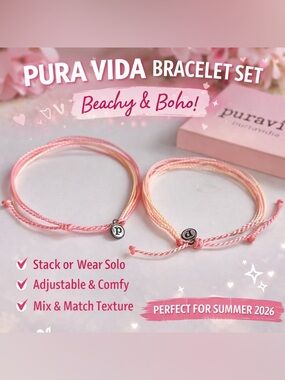 Pura Vida Pink Tones Bracelets Set